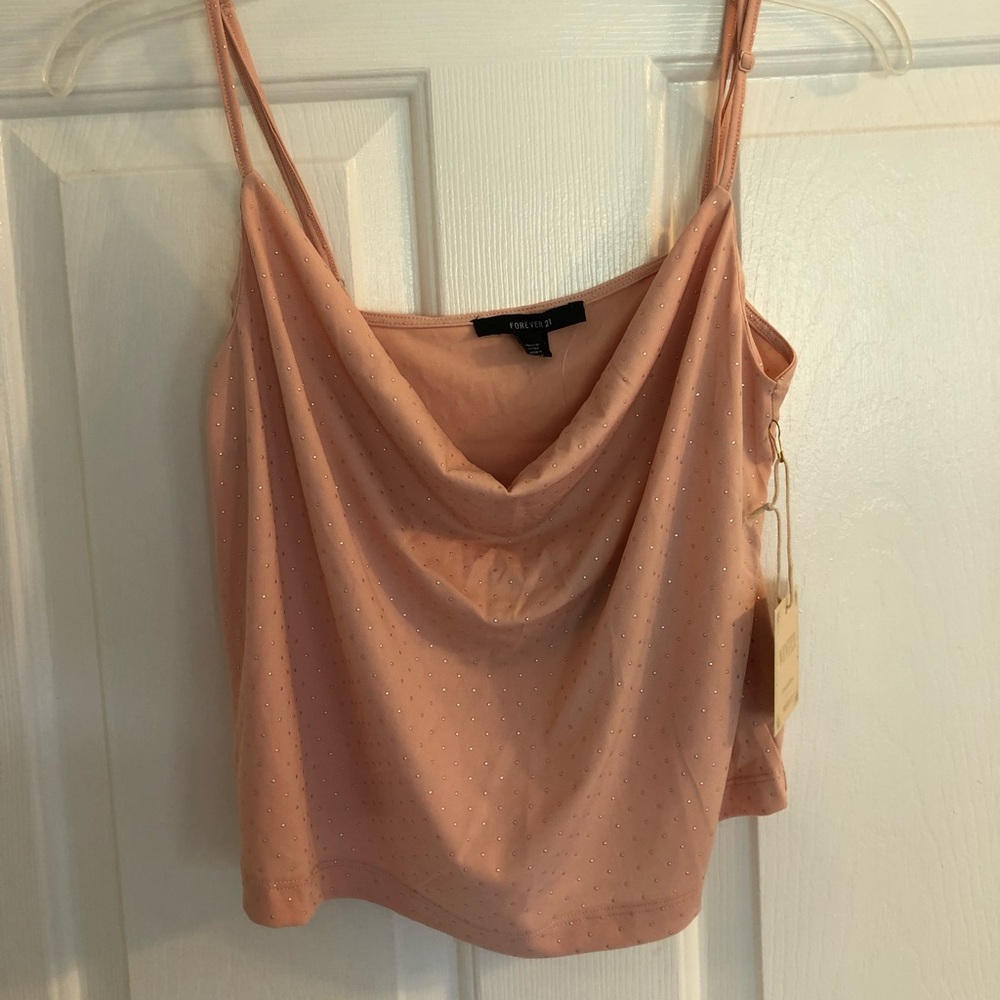 NWT Forever 21 Swoop Neck Crop Top